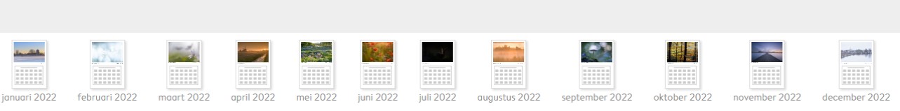 Jaarkalender 2022 Onverwachte natuurmomenten per maand